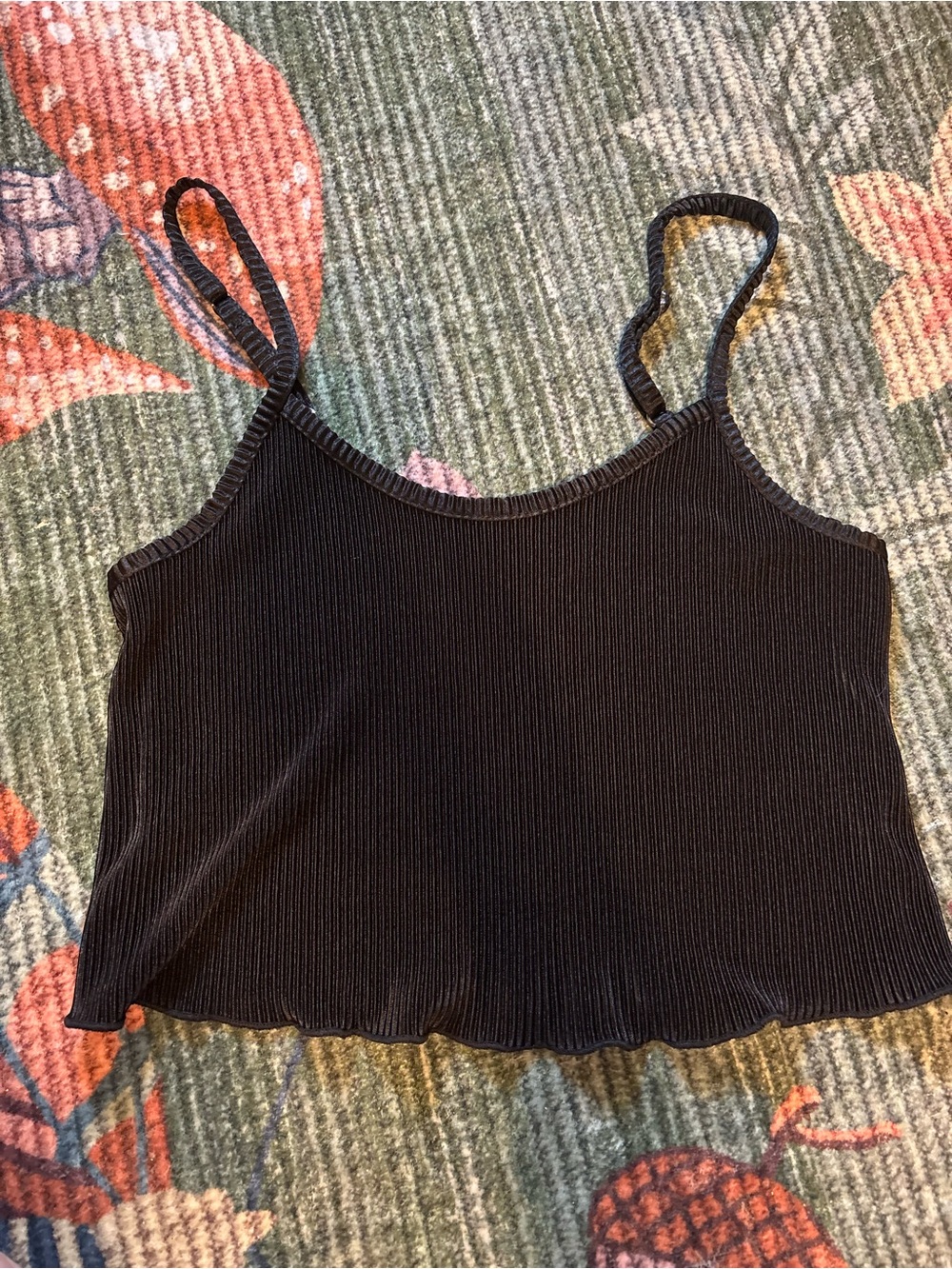 No Boundaries Black Ribbed Cropped Cami